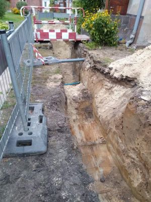 zdjęcie wykopów ziemnych (ul. Lelewela)